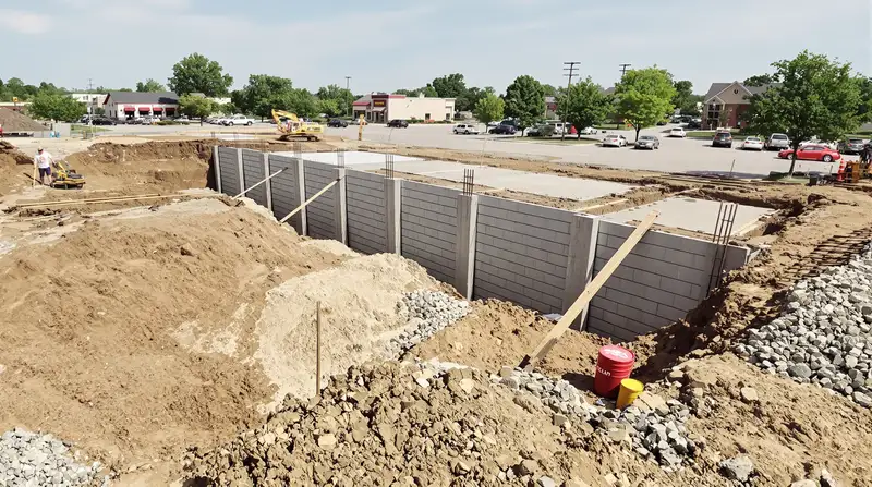 Commercial concrete foundation and sitework in Kansas City