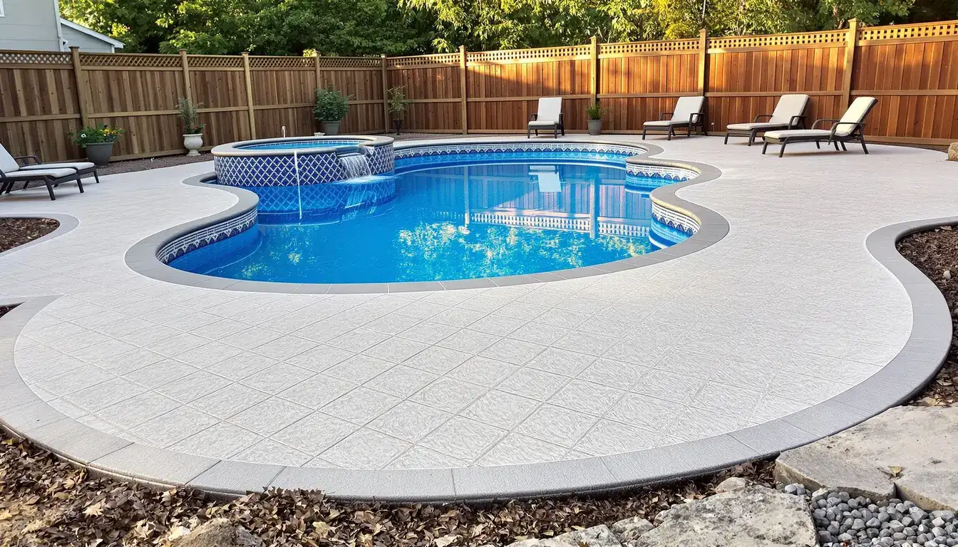 Concrete pool deck resurfacing in Kansas City